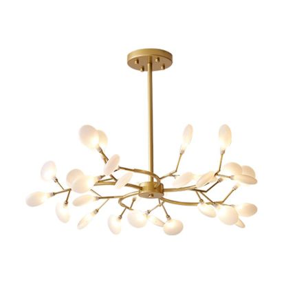 Olivia Unique Branch Firefly Art Deco Chandelier Black/Gold