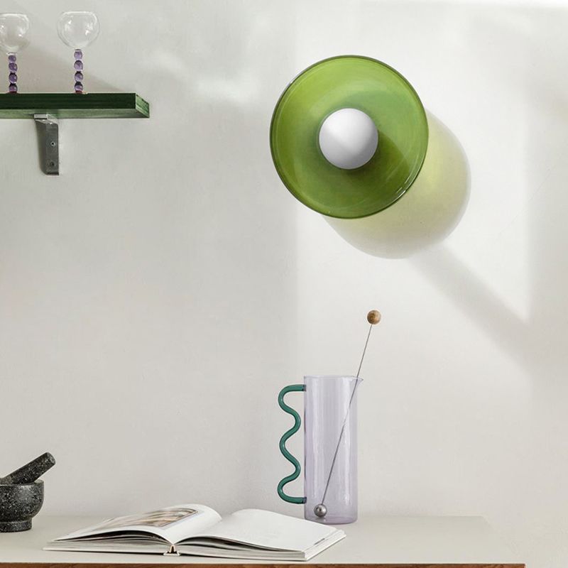 Morandi Modern Glass/Metal Flush Mount Ceiling Light, 3 Colors