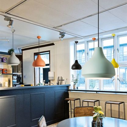 Morandi pendant lights in kitchen setting