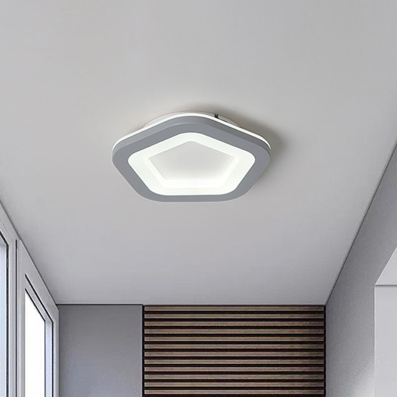 Quinn Modern Flower Metal Flush Mount Ceiling Light Gray