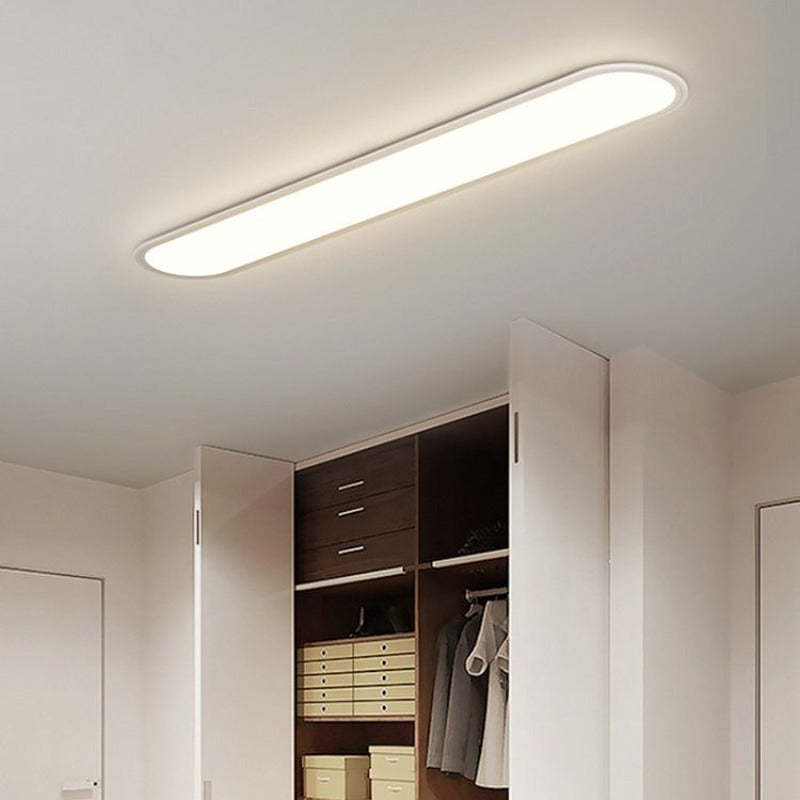 Edge Minimalist Thin Oval Flush Mount Ceiling Light