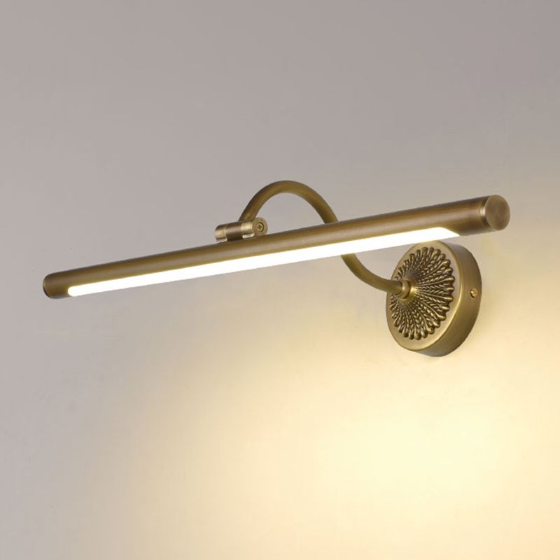Ozawa Black Adjustable Reading Spotlight Wall Lamp, Metal/Wood