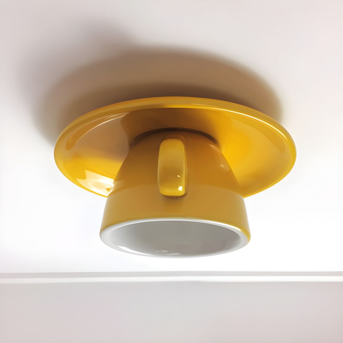 Morandi Modern Coffee Cups Ceramic Flush Ceiling Lighting