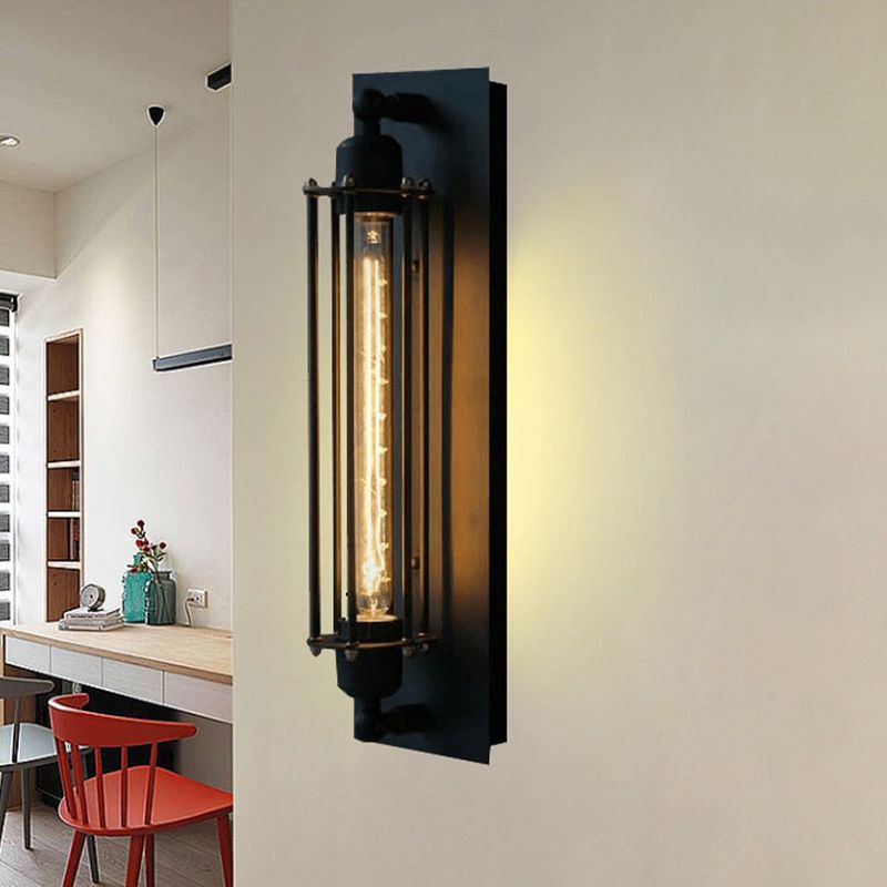 Orr Industial Rectangular Metal Glass Wall Lamp