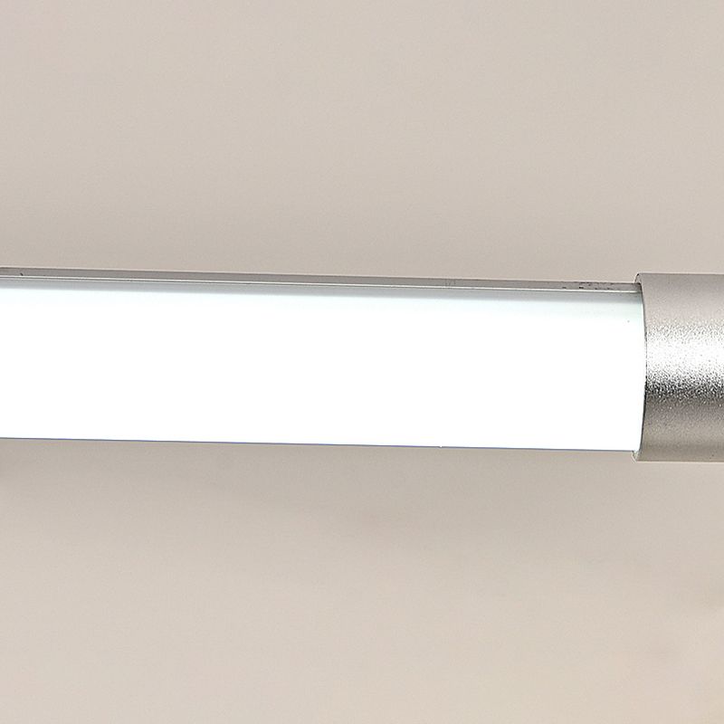 Silver Edge linear LED pendant light detail.