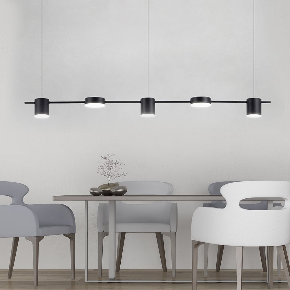 5-Head Leigh Linear Pendant Light in Dining Room, Las Sola