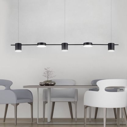5-Head Leigh Linear Pendant Light in Dining Room, Las Sola