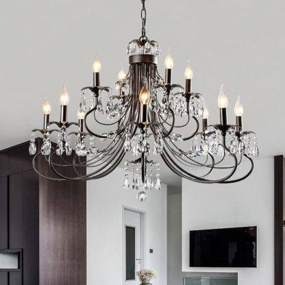 Silva Crystal Chandelier, Luxury lighting fixture