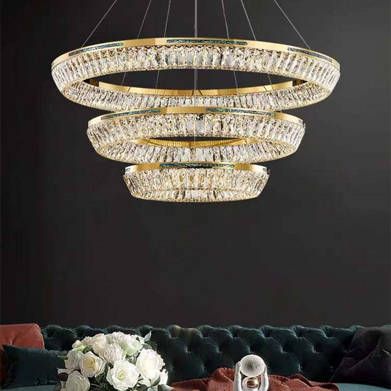 Marilyn Modern Luxury Crystal Chandelier Tri-Circle