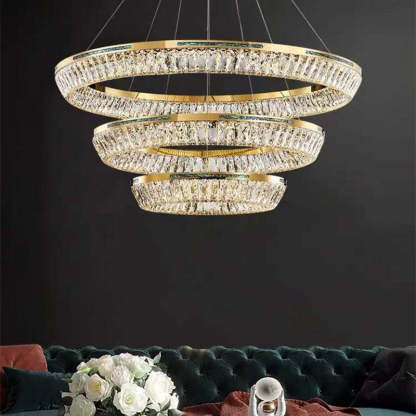 Marilyn Modern Luxury Crystal Chandelier Tri-Circle