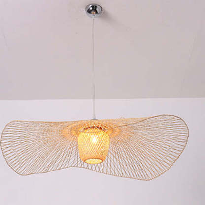 Muto Pendant Light Rattan/Metal, Gold, Kitchen Island