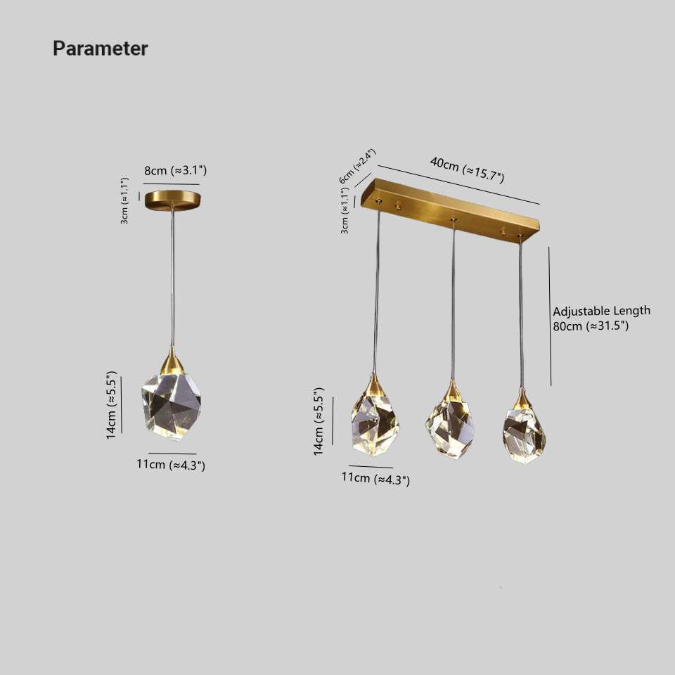 Kristy Moonshadow Crystal Pendant Light Bedroom Dining Room