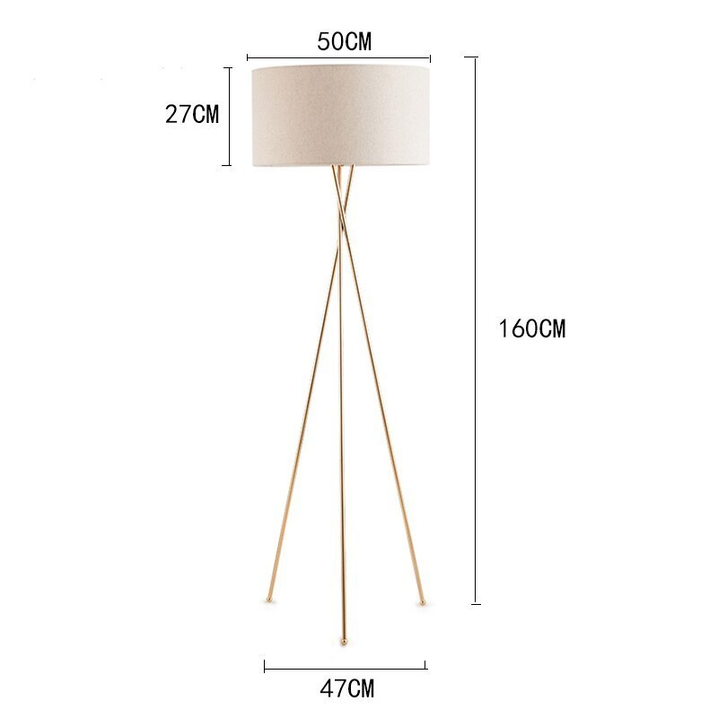 Baines Modern Tripod Floor & Table Lamp, Fabric