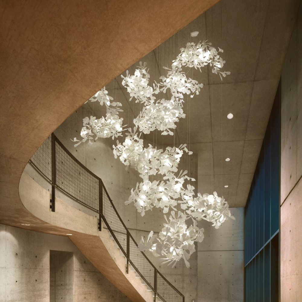 Olivia Modern Leaf Chandelier Metal/Ceramic Bedroom/Living Room