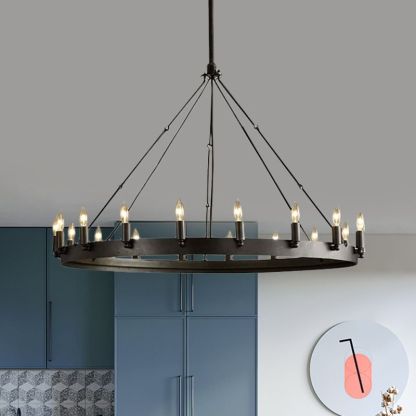 Industrial Candle Pendant Light | Alessio Metal Lighting