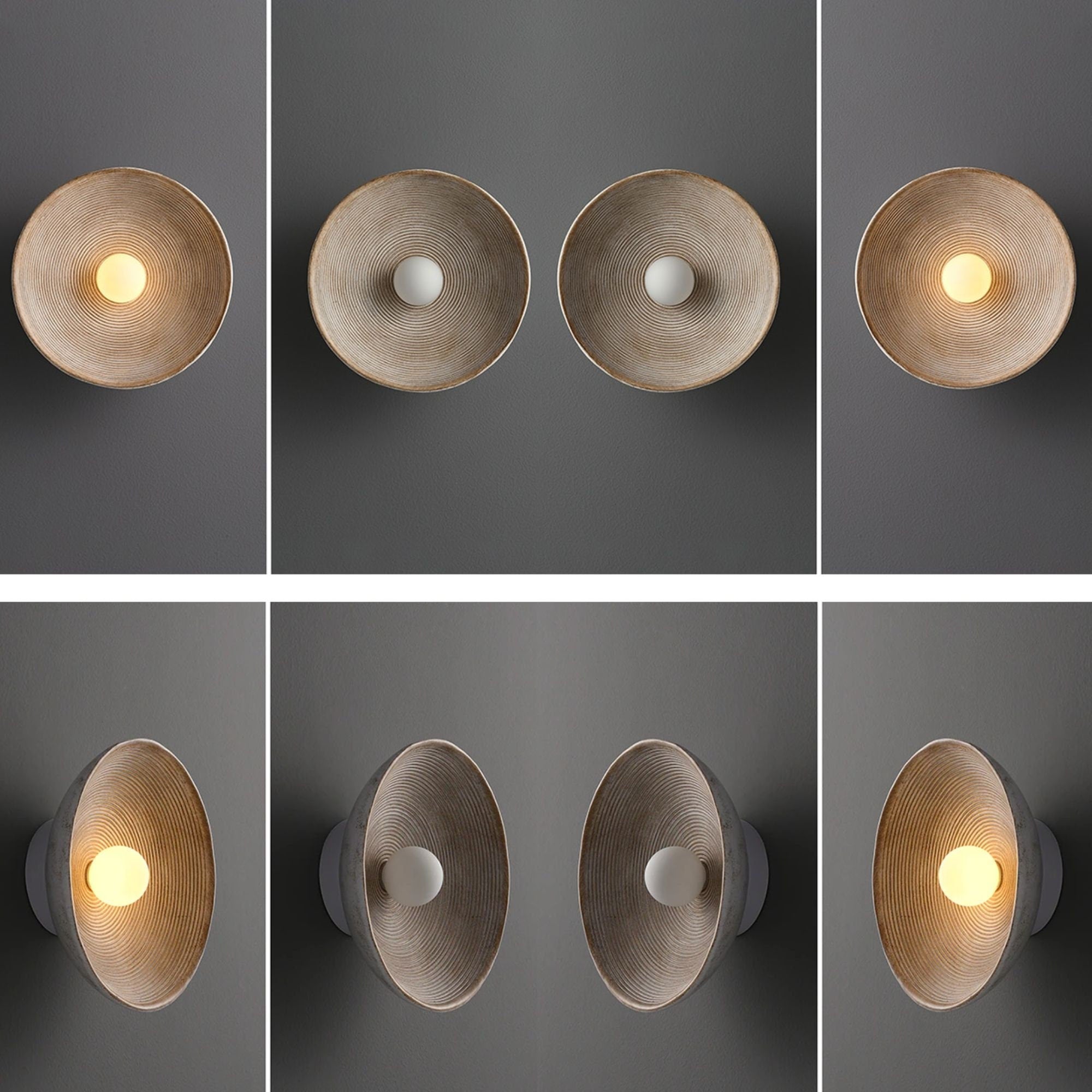 Elif Modern Round Indoor Wall Lamp Wood Bedroom Living Room