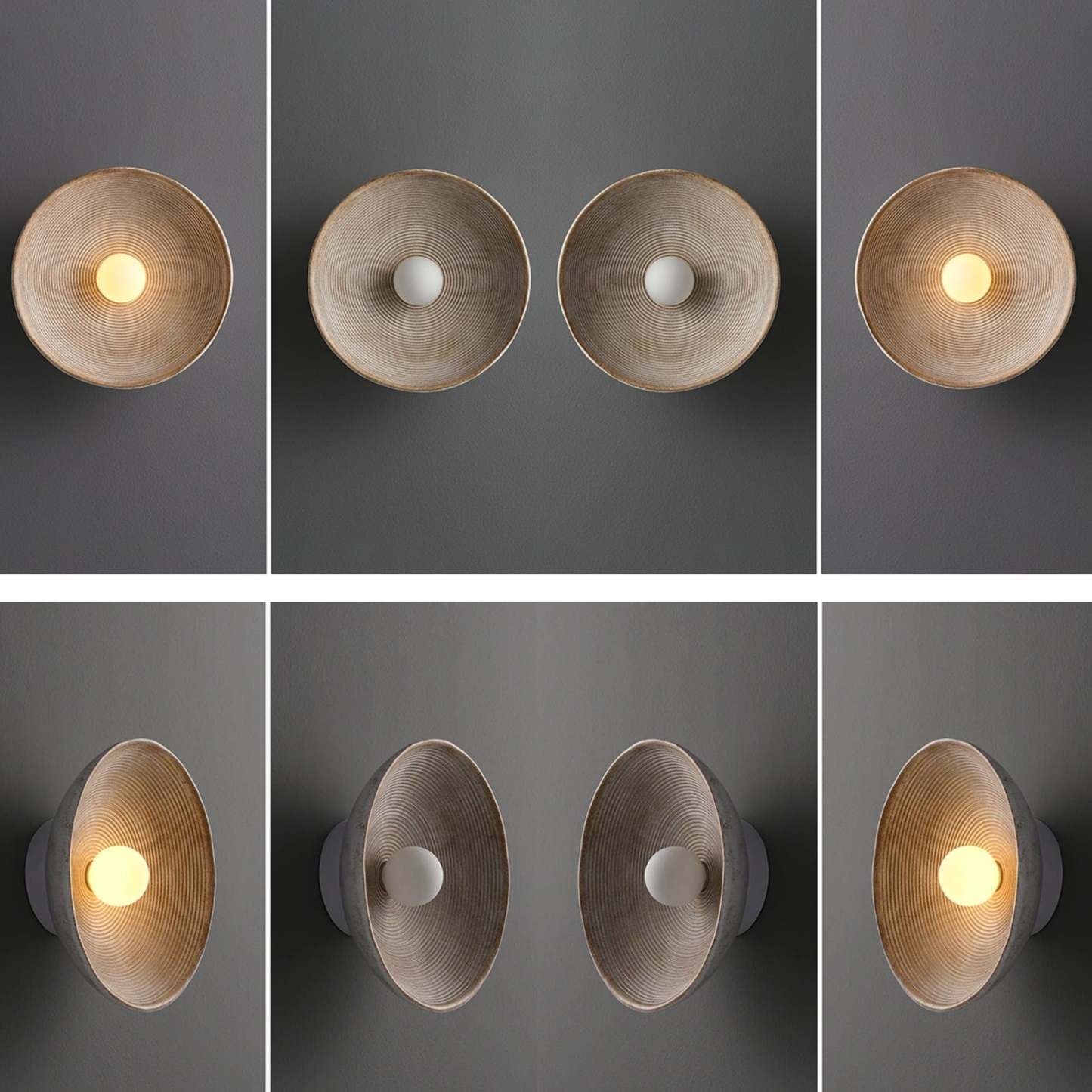 Elif Modern Round Indoor Wall Lamp Wood Bedroom Living Room