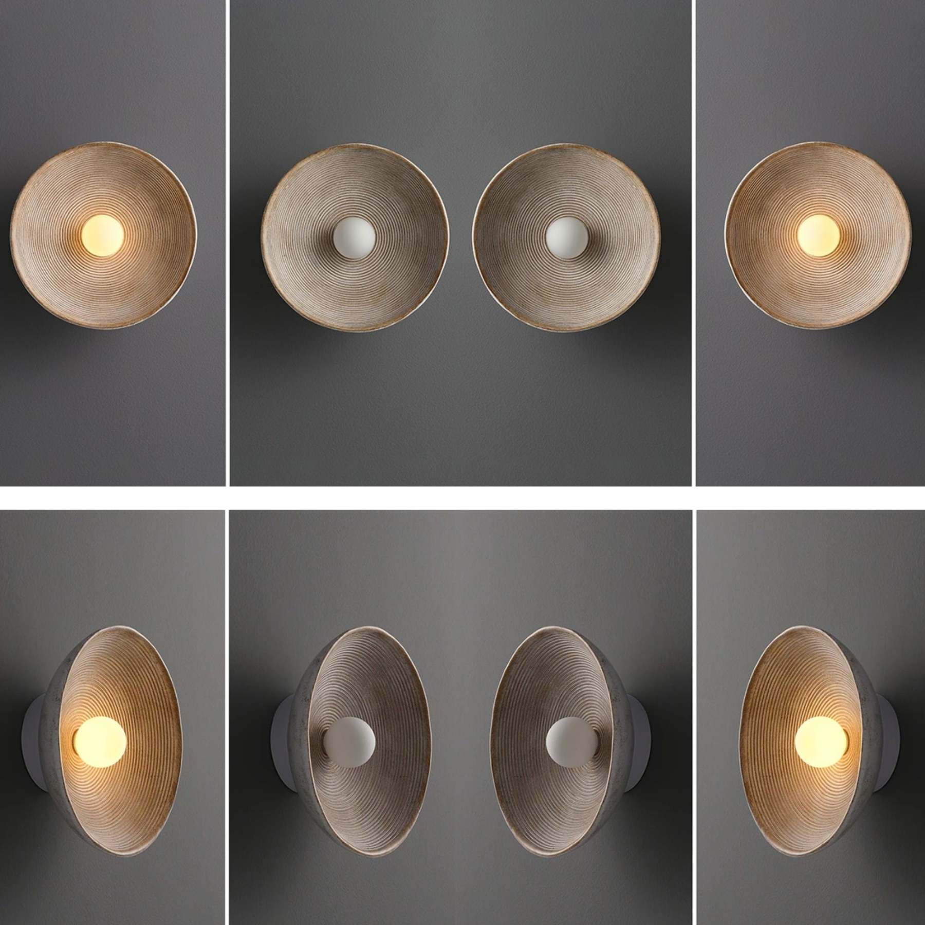 Elif Modern Round Indoor Wall Lamp Wood Bedroom Living Room