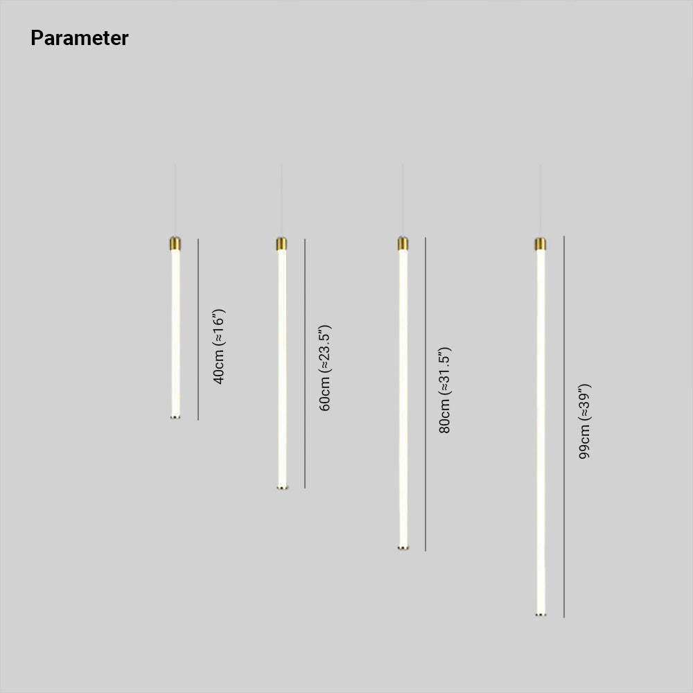 Edge Pendant Light Linear Modern Minimalist Acrylic Living Room