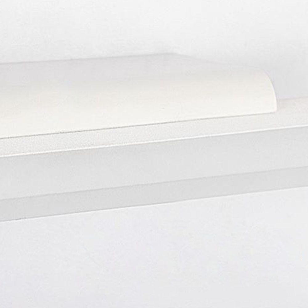 Leigh Minimalist Linear Metal/Acrylic Wall Lamp, White, Bathroom