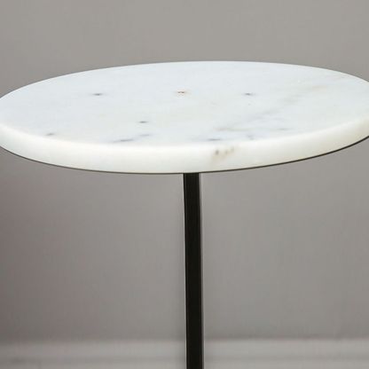 Edge Floor Lamp Bedside Table Modern, Marble/Acrylic, Black, Bedroom