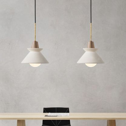 Ozawa Pendant Light. Modern cement bowl shade lamps. Artistic Lighting.