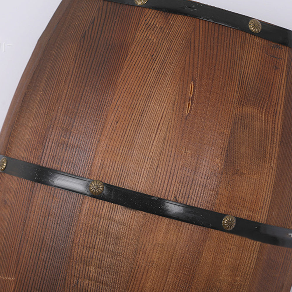 Retro Wooden Barrel Wall Lamp Detail