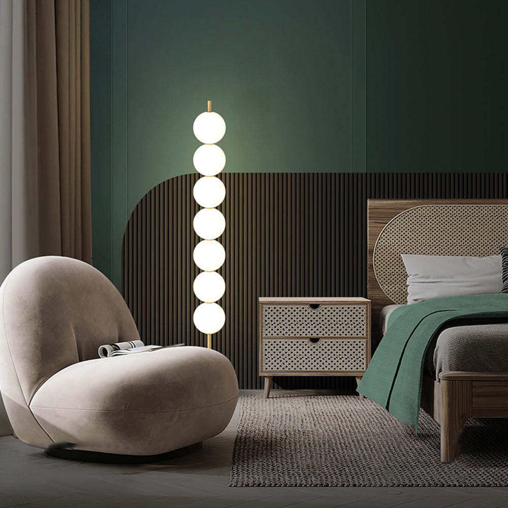 Valentina Modern Candy Acrylic/etal Floor Lamp, Brass
