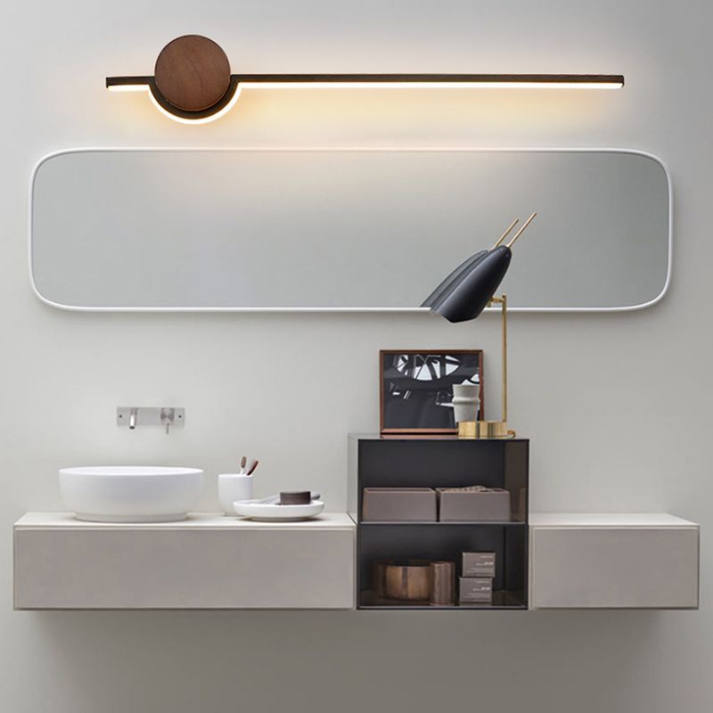 Nordic Linear Vanity Wall Lamp,Black/White/Gold,Bedroom | Las Sola