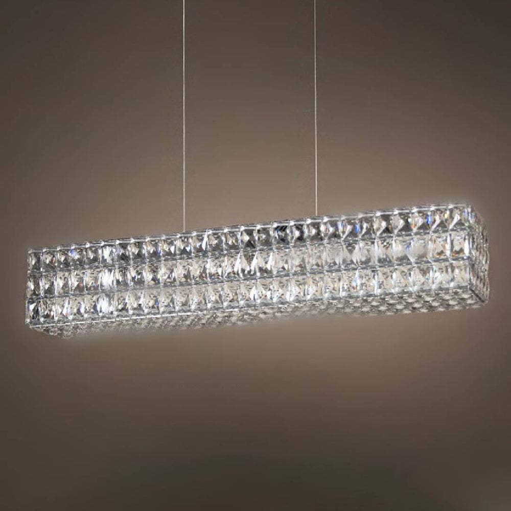 Kristy Rectangular Luxury Crystal Chandelier, 2 Colour | Las Sola