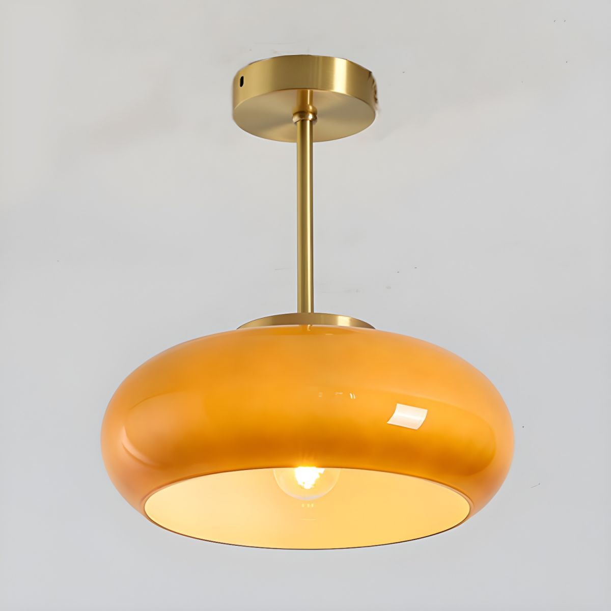 Sanna Modern Semi Flush Mount Ceiling Light, Round