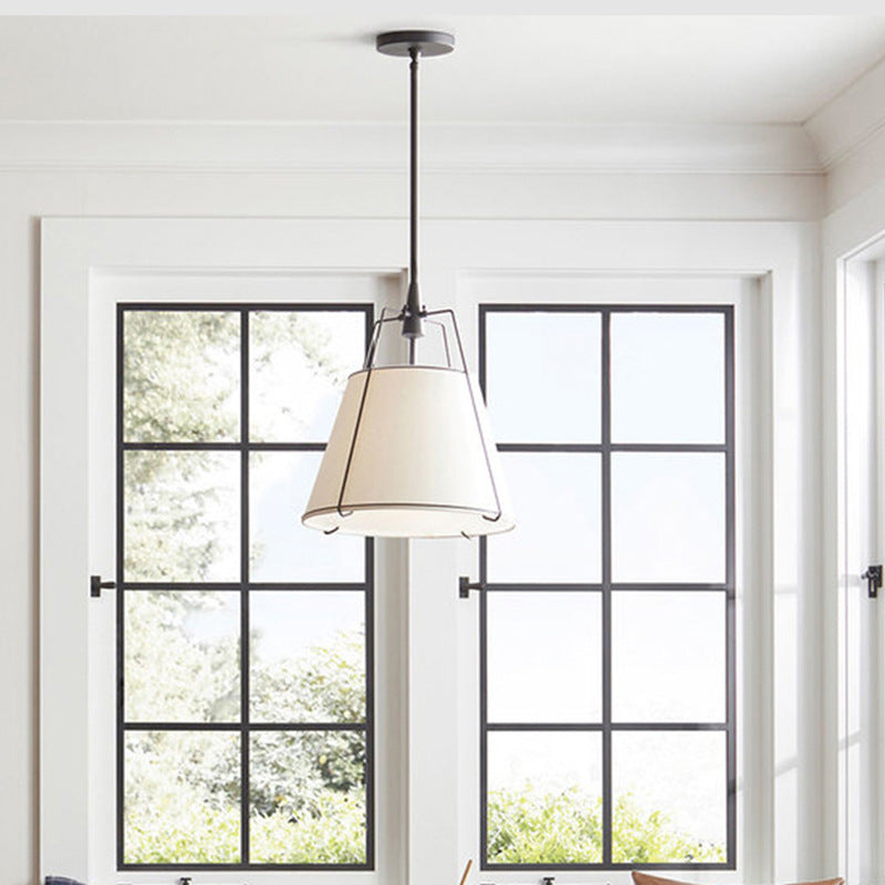 Renée Modern Conical Metal Fabric Pendant Light Dinging Room