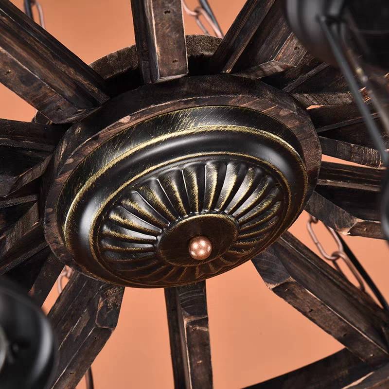 Close-up of Austin Wood/Metal Pendant Light