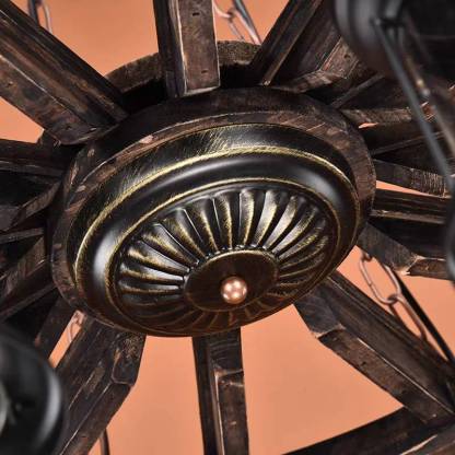 Close-up of Austin Wood/Metal Pendant Light