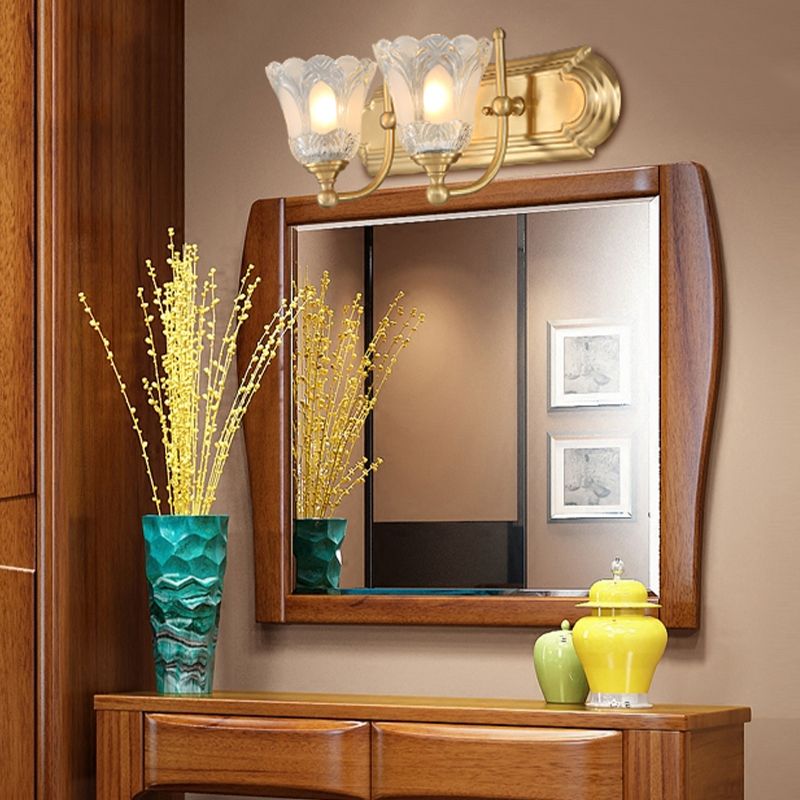 Félicie Modern Flower Metal Vanity Wall Lamp, Gold