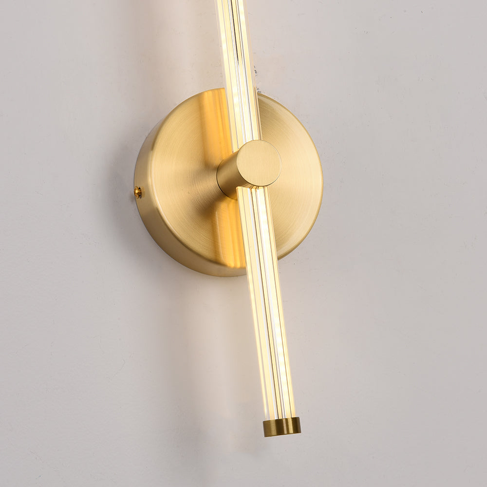 Edge Coppery & Nickel Indoor Wall Lamp, Metal/Acrylic
