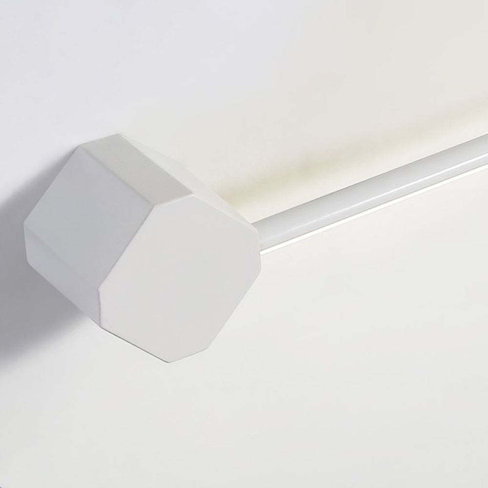 Edge Minimalist Square Linear Metal/Acrylic Wall Lamp, Black/White