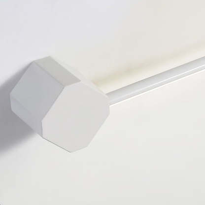 Edge Minimalist Square Linear Metal/Acrylic Wall Lamp, Black/White