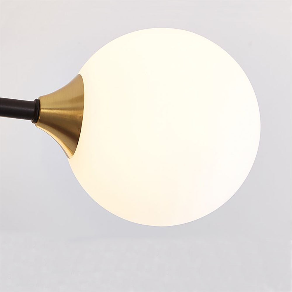 Valentina Nordic Spherical Bubble Metal/Glass Chandelier, Black/Gold