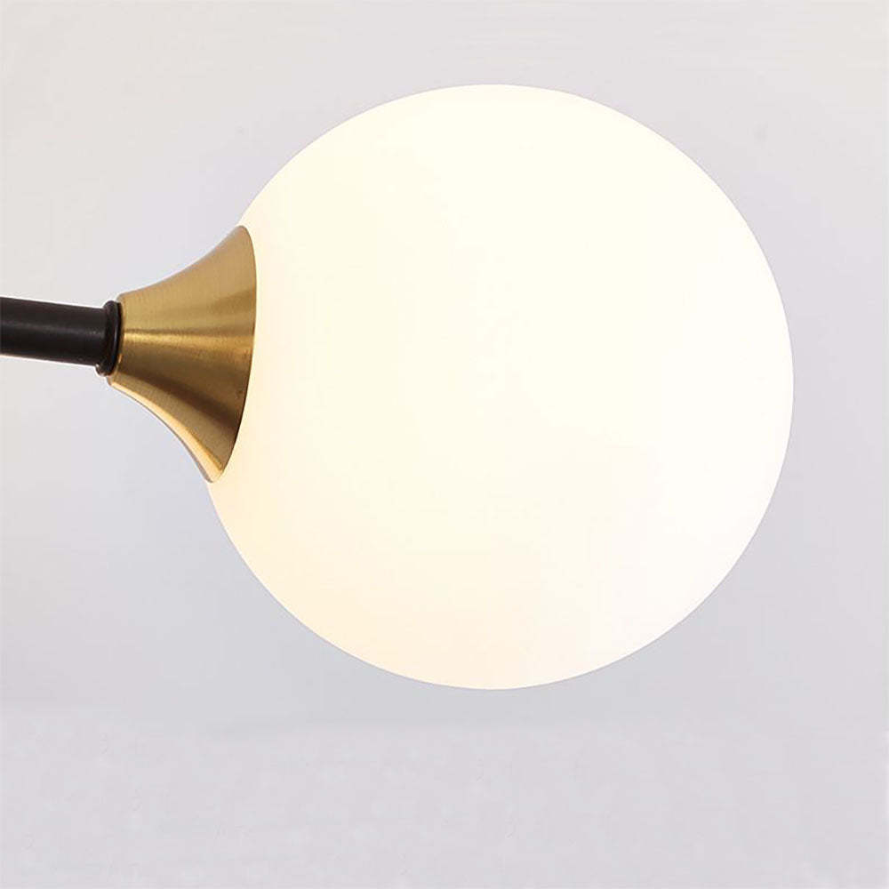 Valentina Nordic Spherical Bubble Metal/Glass Chandelier, Black/Gold