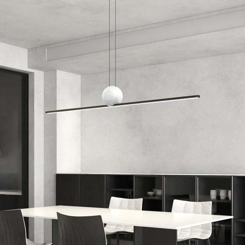 Edge Pendant Light 2 Color, Metal & Marble, Living Room | Las Sola