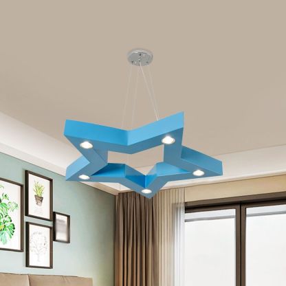 Minori Five-Pointed Star Colorful Metal Kids Pendant Light