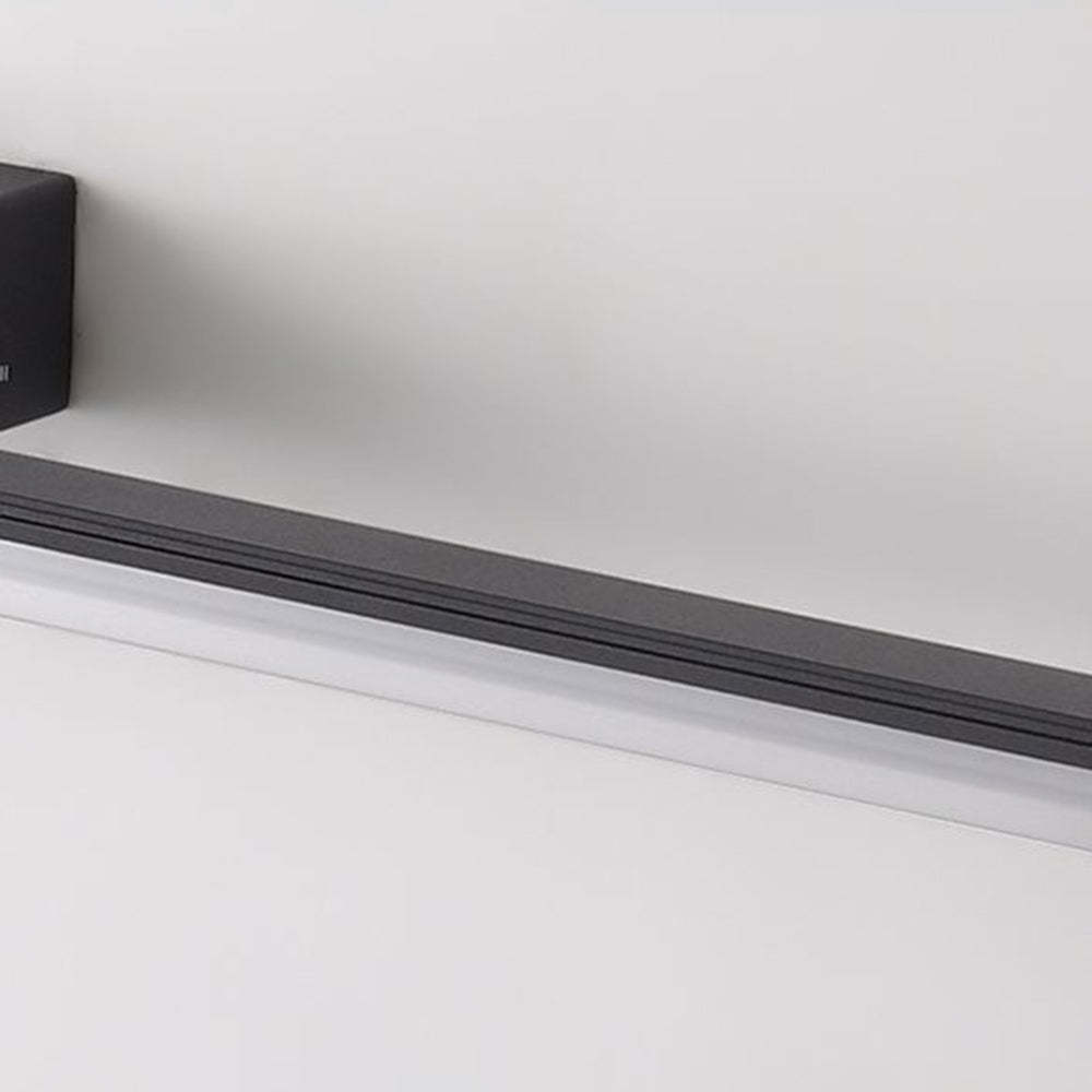 Edge Minimalist Linear Metal Wall Lamp, Black/White, Bathroom