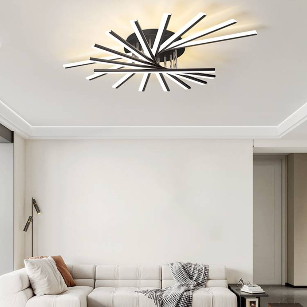 Quinn Linear Flush Mount Ceiling Light, 4 Colour