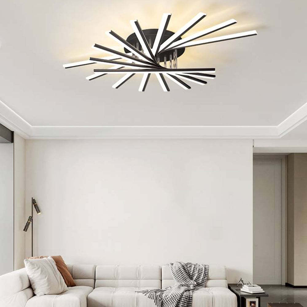 Quinn Linear Flush Mount Ceiling Light, 4 Colour
