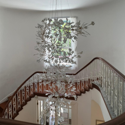 Olivia Modern Leaf Chandelier Metal/Ceramic Bedroom/Living Room