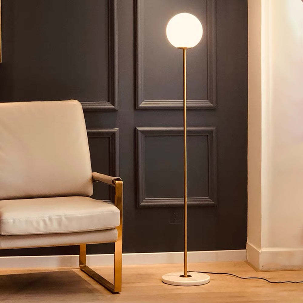 Valentina Simple Single Glass Bubble Floor Lamp