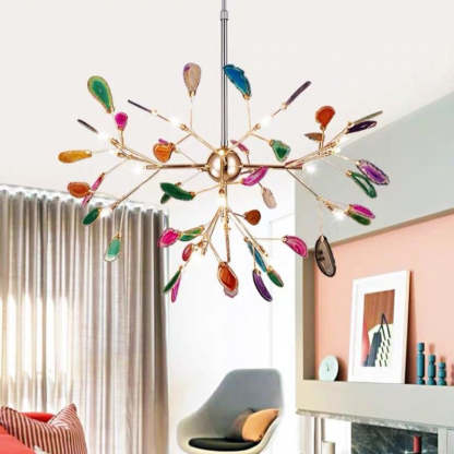 Nordic Agate Creative Colourful Chandelier Bedroom/Living Room
