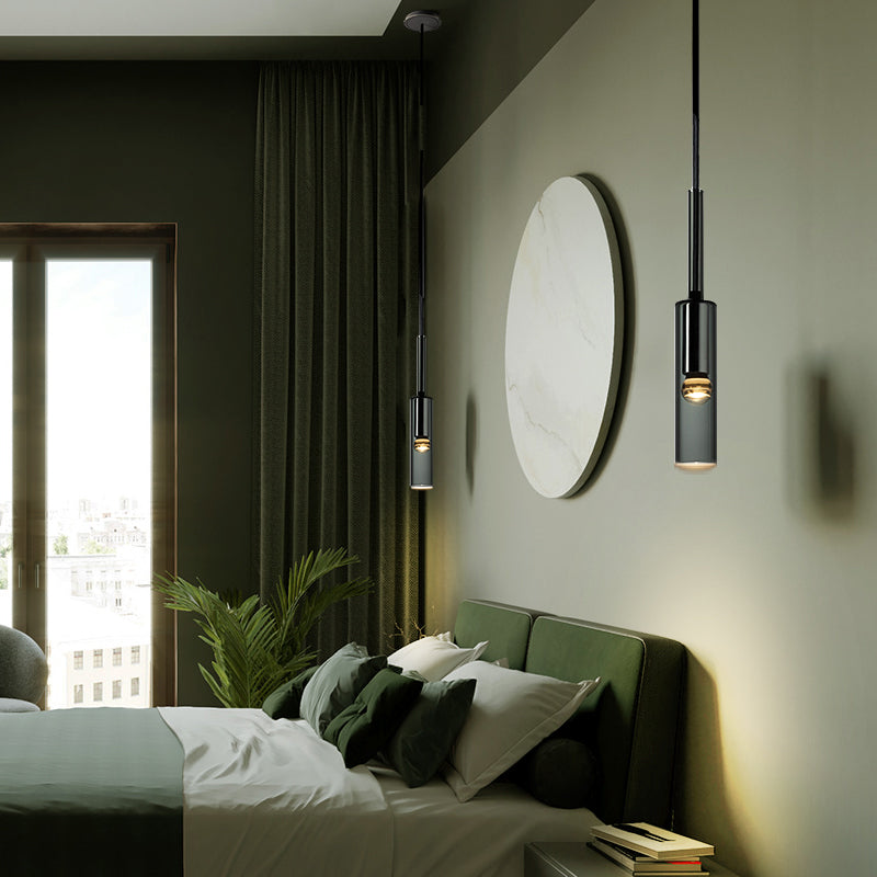 Sanna Modern Black Glass  Streamlined Pendant light/Wall Lamp