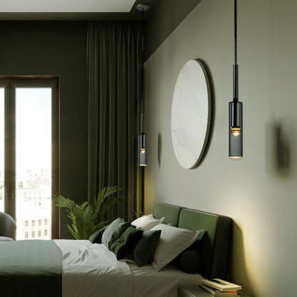 Sanna Modern Black Glass  Streamlined Pendant light/Wall Lamp